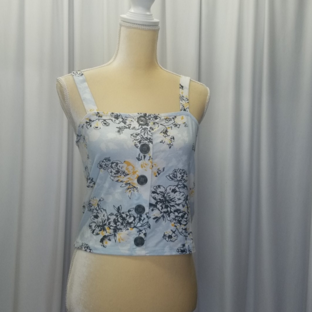 BP Nordstrom NEW blue drift floral tank